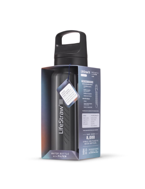 Bouteille filtre à eau LifeStraw Go 2.0 Nordic Noir 1 litre-Noir