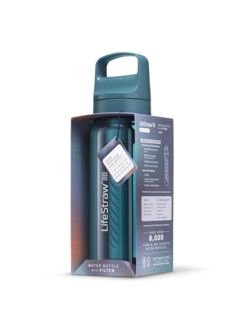 LifeStraw water filter bottle Go 2.0 Laguna Teal 1 liter-Blue