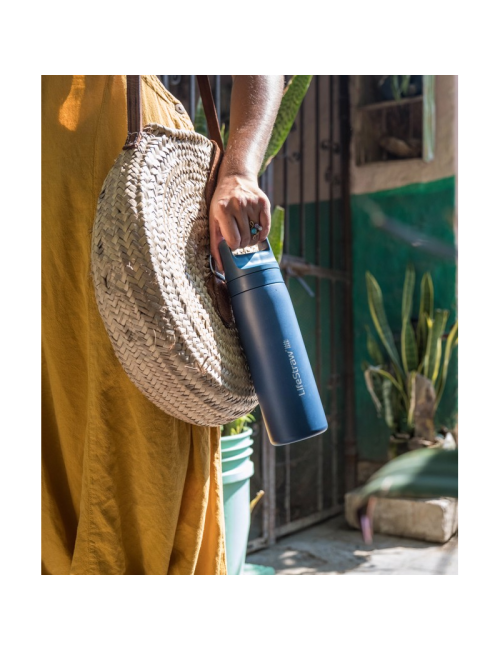 Bouteille filtre à eau LifeStraw Go 2.0 Laguna Sarcelle isolée en acier inoxydable 500 ml-Bleu