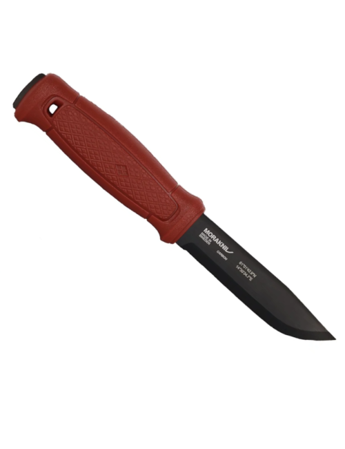 Couteau de survie Mora Garberg Dala Rouge noir carbone avec étui en cuir-Rouge