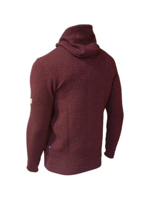 Ivanhoe cardigan Morel Hood homme pour homme en laine-Vin Rubis-rouge