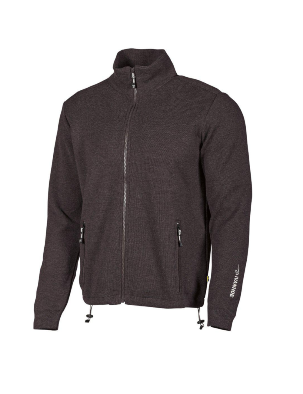 Ivanhoe Weste Hadar Full Zip Schwarz-feine Merinowolle-schwarz
