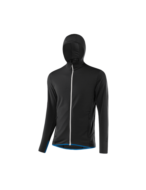 Löffler technisches Langarmshirt mit Reißverschluss m Hoody Tech-Stretch-Schwarz