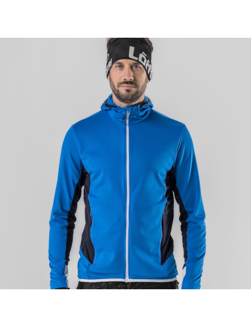 Loeffler camicia tecnica manica lunga con cerniera m hoody Tech-Stretch-Nero