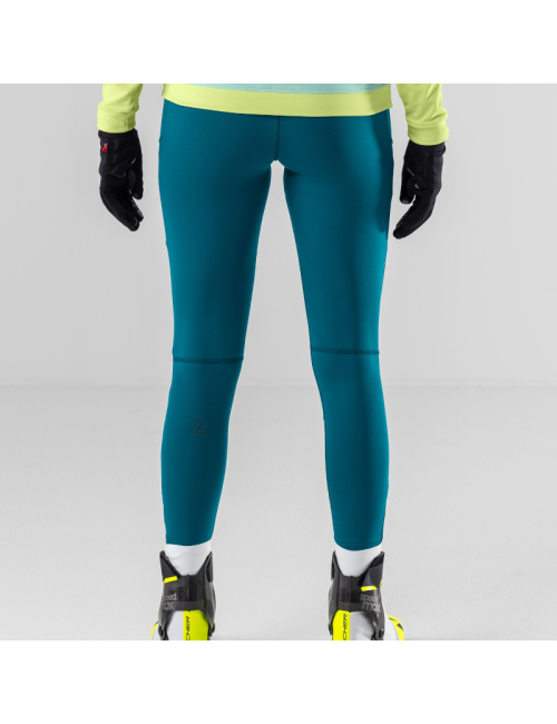 Loeffler running pants for women W long Tights DD Blue Coral-Blue