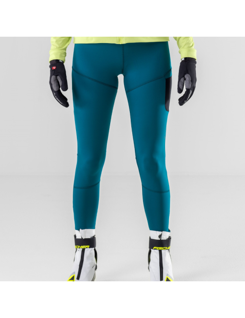 Loeffler pantaloni da corsa per le donne W calzamaglia lunga DD Blu Corallo-Blu