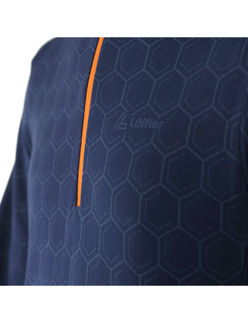 Loeffler camicia uomo maniche lunghe m midlayer Hywa Bruce Transtex® - blu scuro