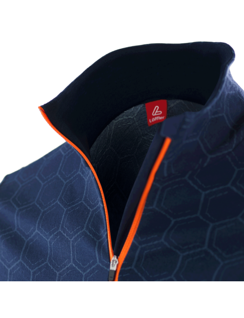 Loeffler camicia uomo maniche lunghe m midlayer Hywa Bruce Transtex® - blu scuro