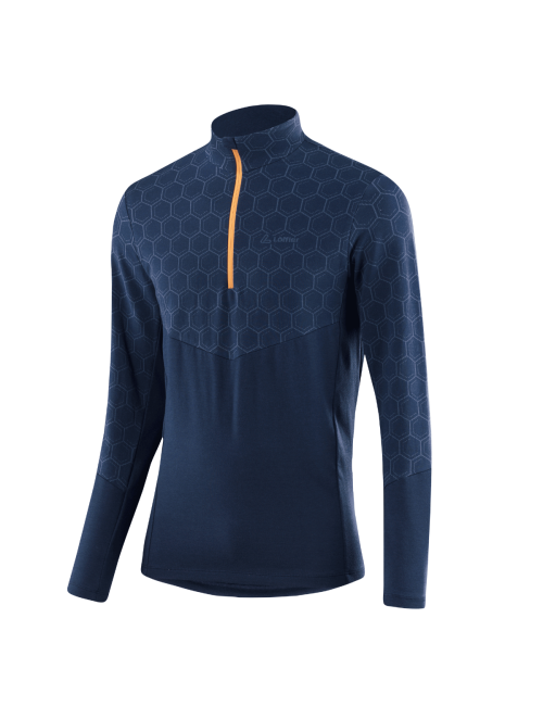 Loeffler shirt for men long sleeves m midlayer Hywa Bruce Transtex® - dark blue