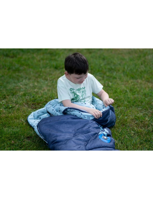 Sacco a pelo mummia Husky per bambini Magic -15°C Senape 2024 150-180 cm-Blu-Giallo