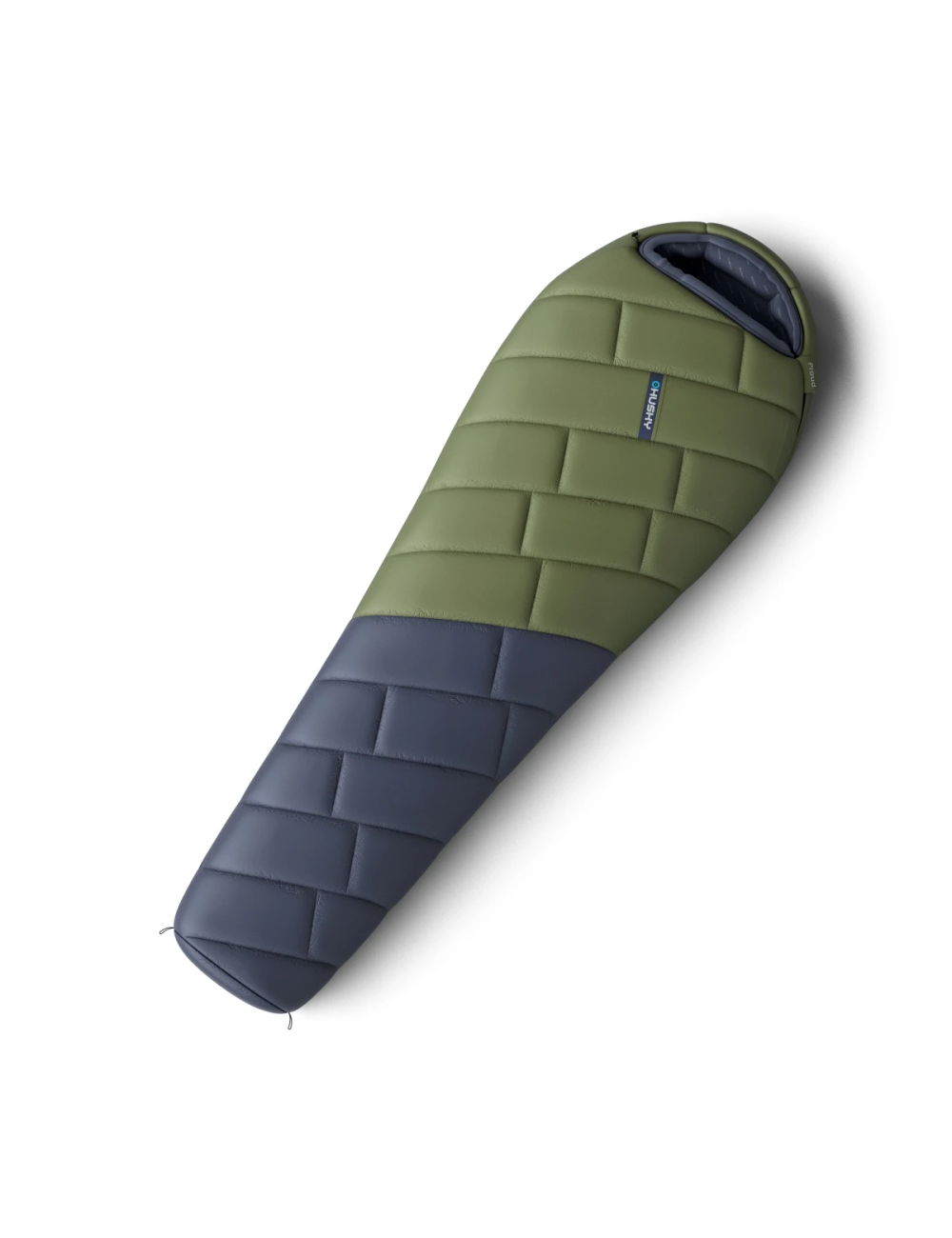 Husky mummyslaapzak Proud Khaki -30°C 2024 - 220 x 85 cm - Blauw met Khaki