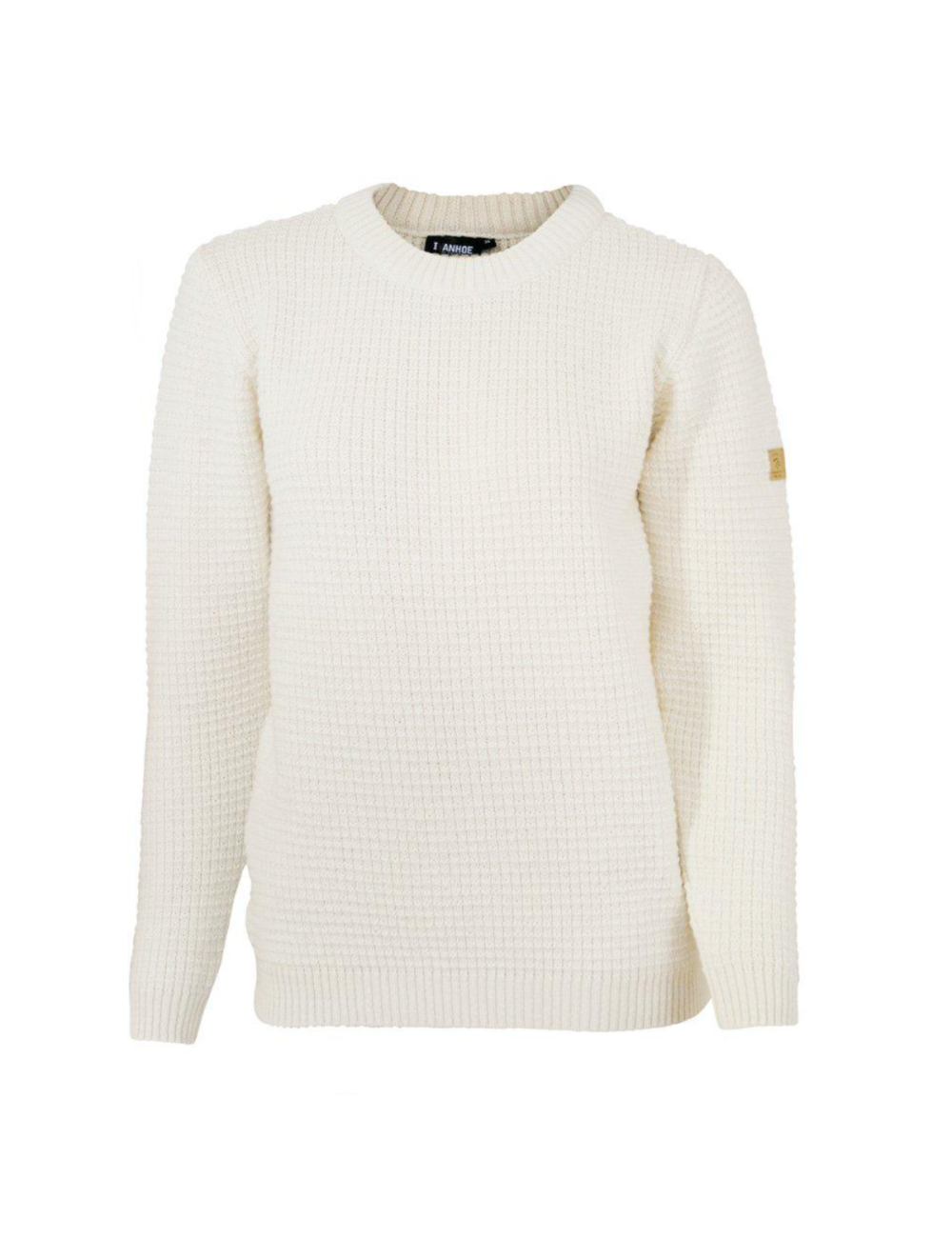 Ivanhoe pull NLS Pétale blanc naturel col rond-100% pure laine non teinte