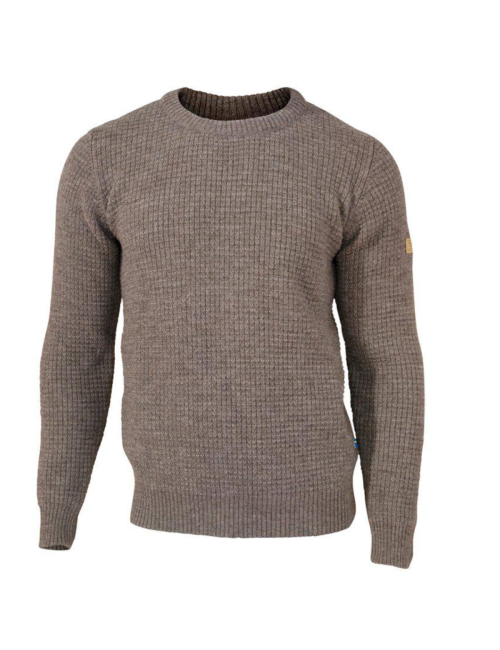 Pull Ivanhoe NLS Petal Muscade homme-100% pure laine non teinte