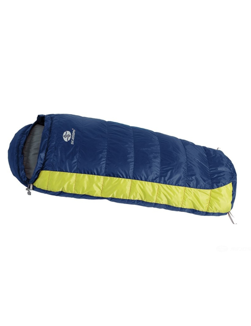 SirJoseph mummyslaapzak voor kinderen Kiki Basic 85 - links 85 cm - Navy met Lime
