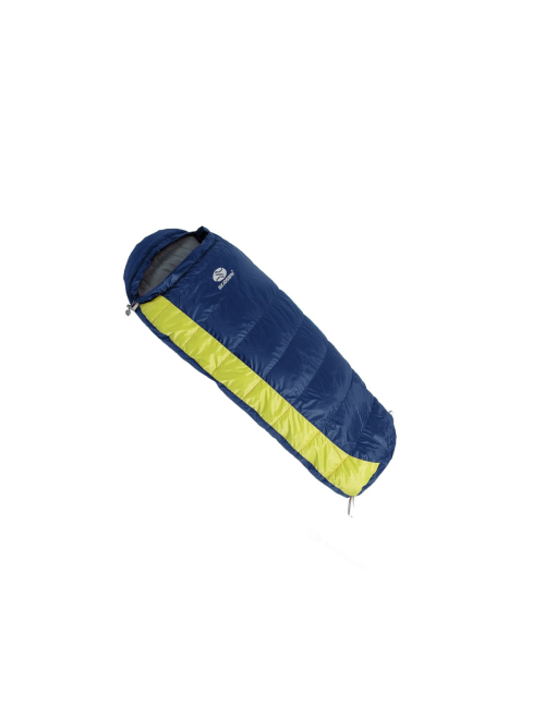 SirJoseph Mumienschlafsack für Kinder Kiki Basic 85-links 85 cm-Navy mit Limette