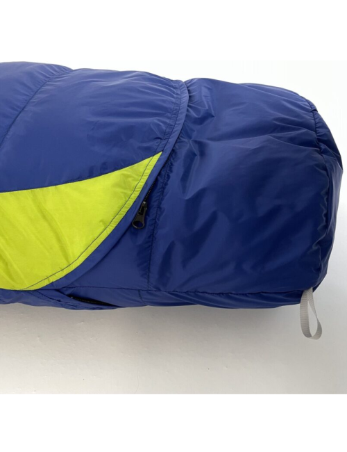 SirJoseph donzen mummyslaapzak voor kinderen Kiki Down 85 - links 85 cm - Navy met Lime