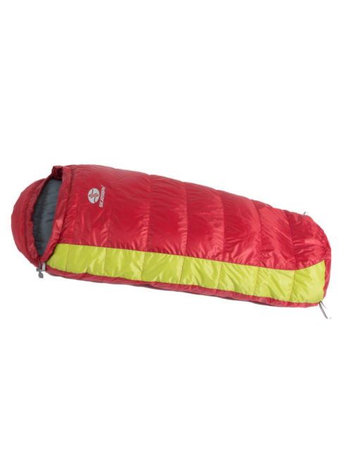 SirJoseph donzen mummyslaapzak voor kinderen Kiki Down 85 - links 85 cm - Rood met Lime