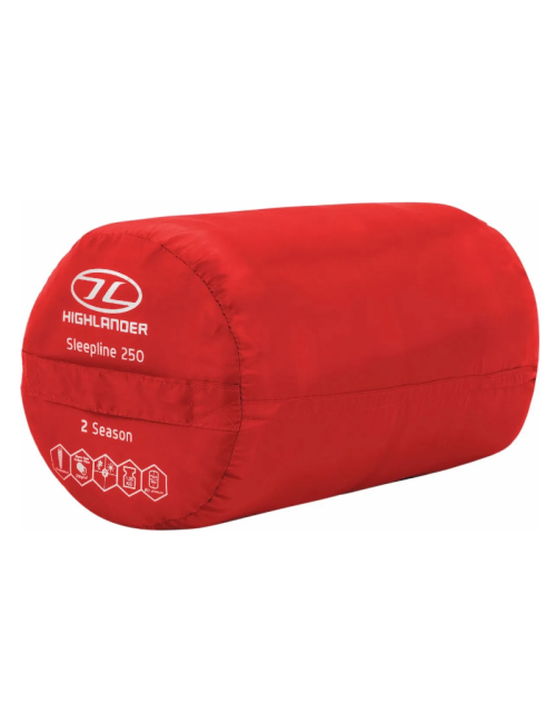 Coperta sacco a pelo Highlander modello Sleepline 250 5°C-Rosso