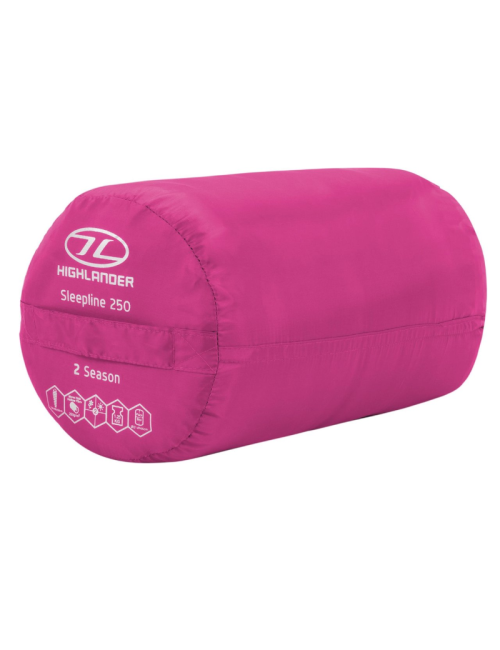 Couverture de sac de couchage Highlander modèle Sleepline 250 5°C-Rose