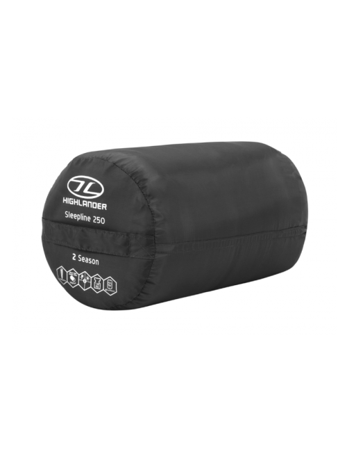Highlander Sac de couchage momie Sleepline 250 Momie 5°C-Gris anthracite