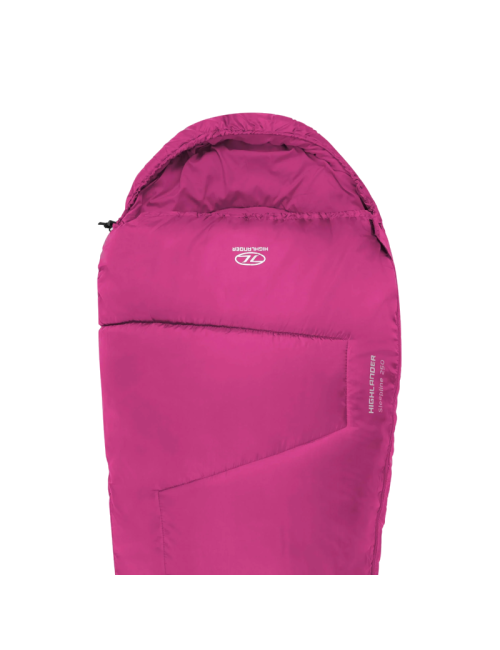 Saco de dormir para momias Highlander Sleepline 250 Momia Rosa 5°C-Rosa