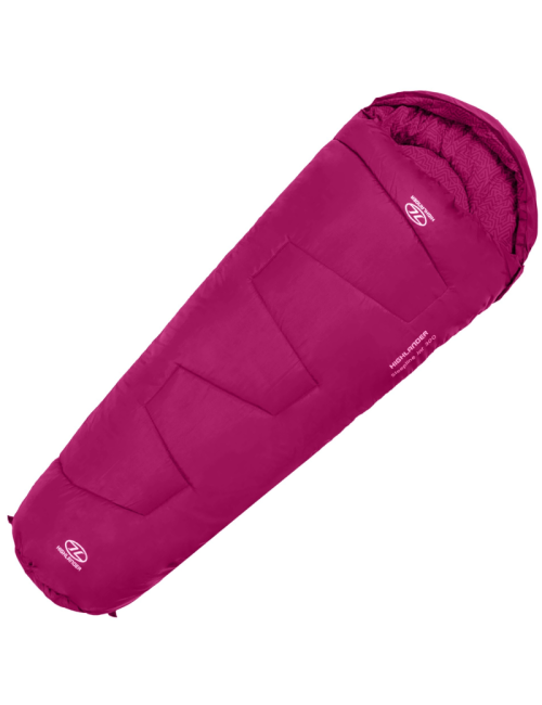 Saco de dormir Highlander momia sleepline para niños 300 Momia 4°C-Rosa