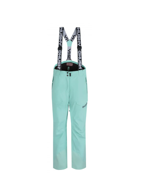 Husky pantaloni sci per donna Grazie L Stretch 20.000 membrana-verde chiaro