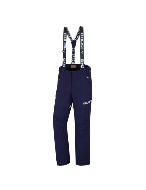 Pantalon de ski Husky pour femme Grati L Stretch 20.000 membrane-bleu foncé