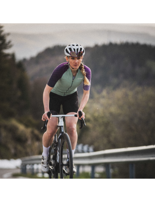 Loeffler fietsbroek kort W Bike Tights Hotbond® RF SQL voor dames - Zwart