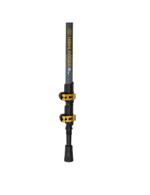 Bâtons de marche Highlander (set) Skye Carbon Fast-Lock-Gris