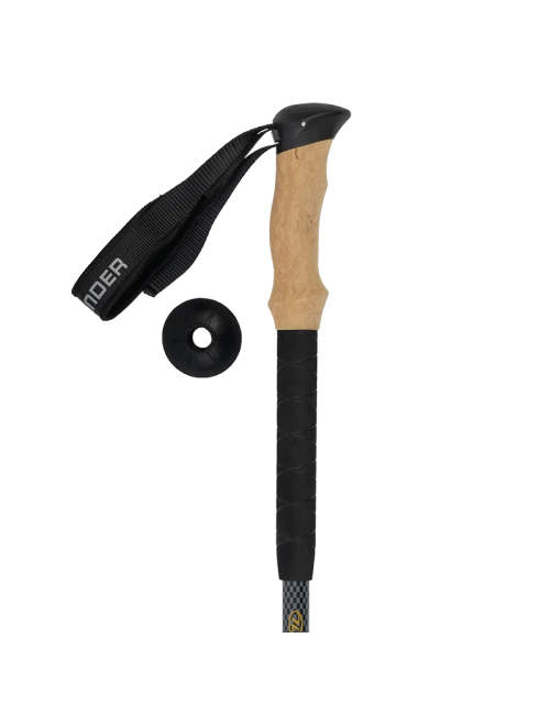 Bâtons de marche Highlander (set) Skye Carbon Fast-Lock-Gris