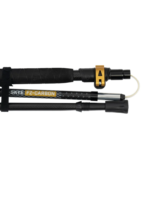 Highlander wandelstok (enkel) Skye FZ Carbon 5-delig opvouwbaar - Zwart