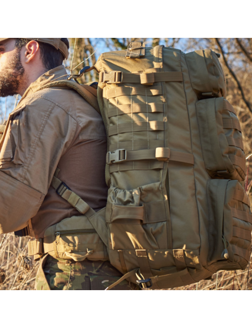 Defcon 5 rugzak Ares modulair backpack 50 liter - Coyote Tan - Bruin