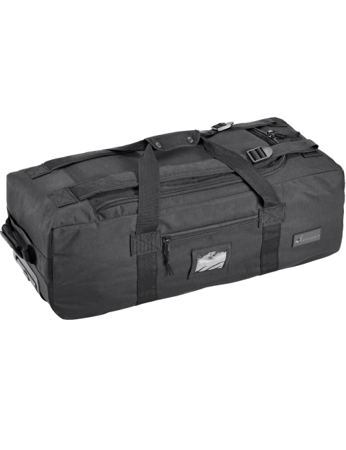 Bolsa de viaje Defcon 5 Bolsa de viaje con ruedas y correas para los hombros - 70 litros-Negro