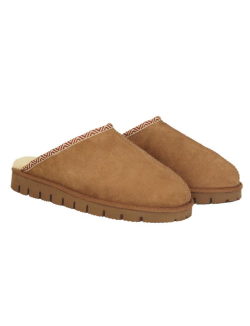 Pantofola Texelana in pelle di pecora Premium Slipper Edge - Marrone