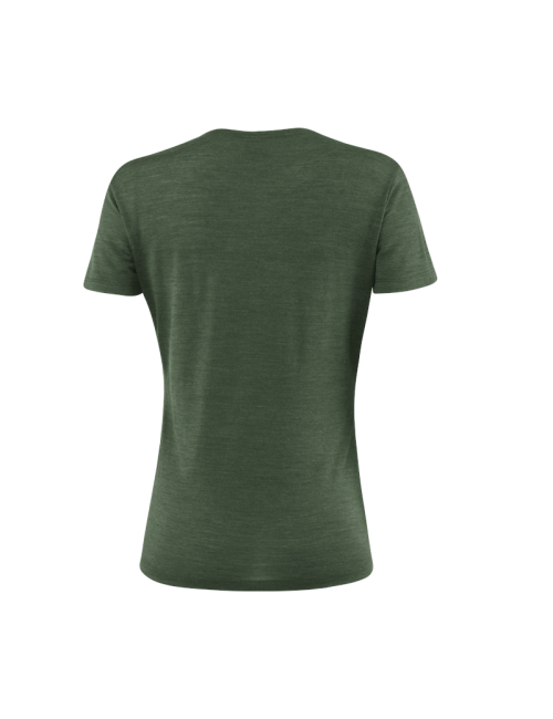Loeffler chemise manches courtes W Printshirt Country Merino - Tencel™ Olive Green
