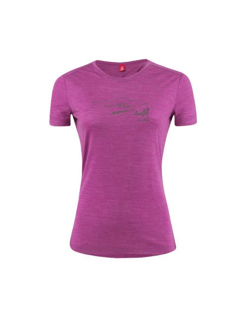 Loeffler shirt short sleeves W Printshirt Country Merino - Tencel™ Purple