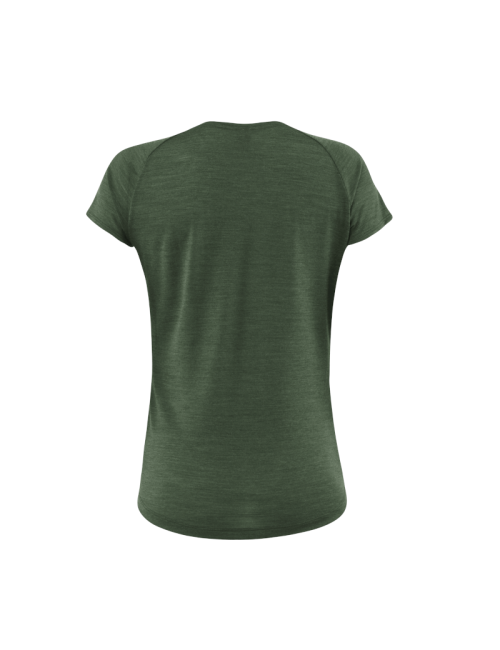Loeffler shirt korte mouwen W Printshirt Velo Merino - Tencel™ Olijf Groen
