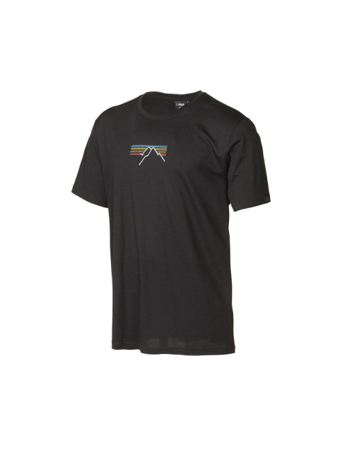 T-shirt Ivanhoe UW Ceasar Sunset pour homme - 100% laine mérinos extra fine - Noir