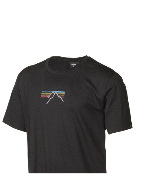 Ivanhoe T-Shirt UW Ceasar Sunset für Herren - 100% extra feine Merinowolle - Schwarz