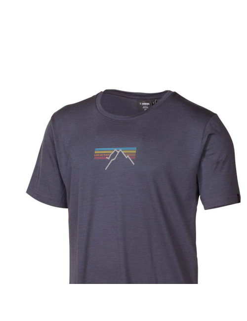 T-shirt Ivanhoe UW Ceasar Sunset per uomo - 100% lana merino extra fine - Blu