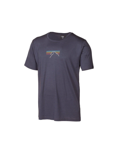 T-shirt Ivanhoe UW Ceasar Sunset pour homme - 100% laine mérinos extra fine - Bleu
