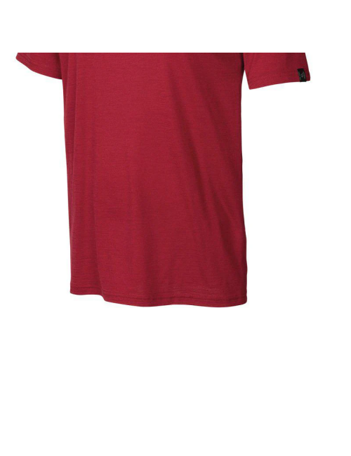T-shirt Ivanhoe UW Ceasar Sunset per uomo - 100% lana merino extra fine - Rosso