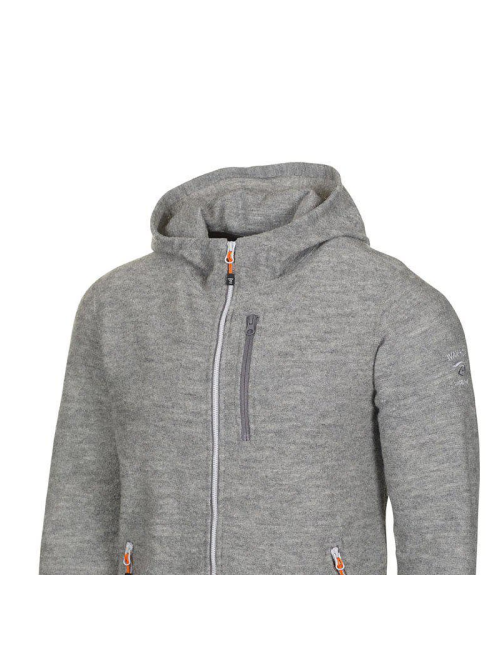 Ivanhoe vest Titus Hoodie pour homme, laine - Gris Marl - Gris