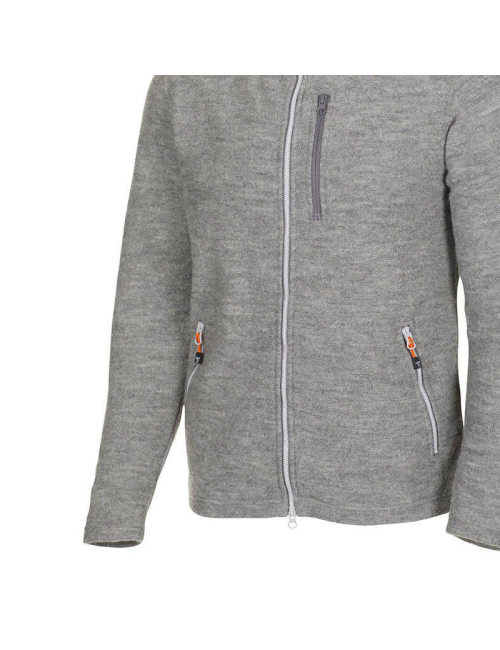Chaleco Ivanhoe Titus Sudadera con capucha para hombre en lana - Grey Marl - Gris