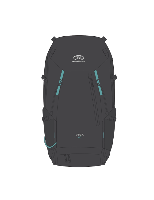 Zaino Highlander Vega Rucksack Graphite da donna 40 litri - Grigio