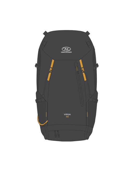Highlander mochila Vega Mochila Grafito para hombre 40 litros - Gris