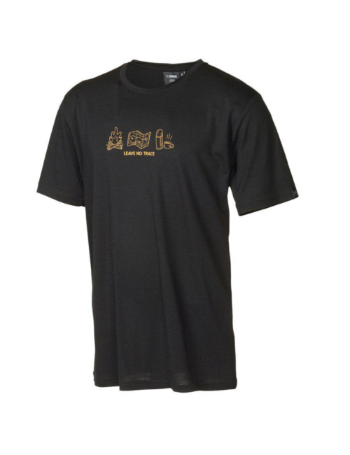 Ivanhoe t-shirt UW Ceasar Adventure voor heren - 100% extra fijne merino wol - Zwart