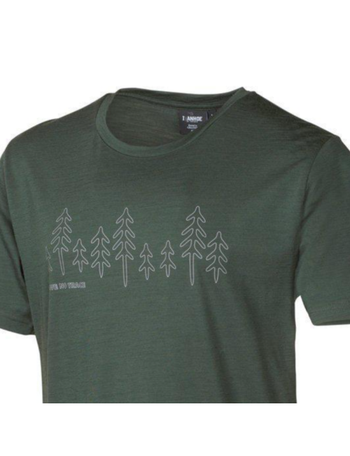Ivanhoe T-Shirt UW Ceasar Fir für Herren - 100% extra feine Merinowolle - Grün