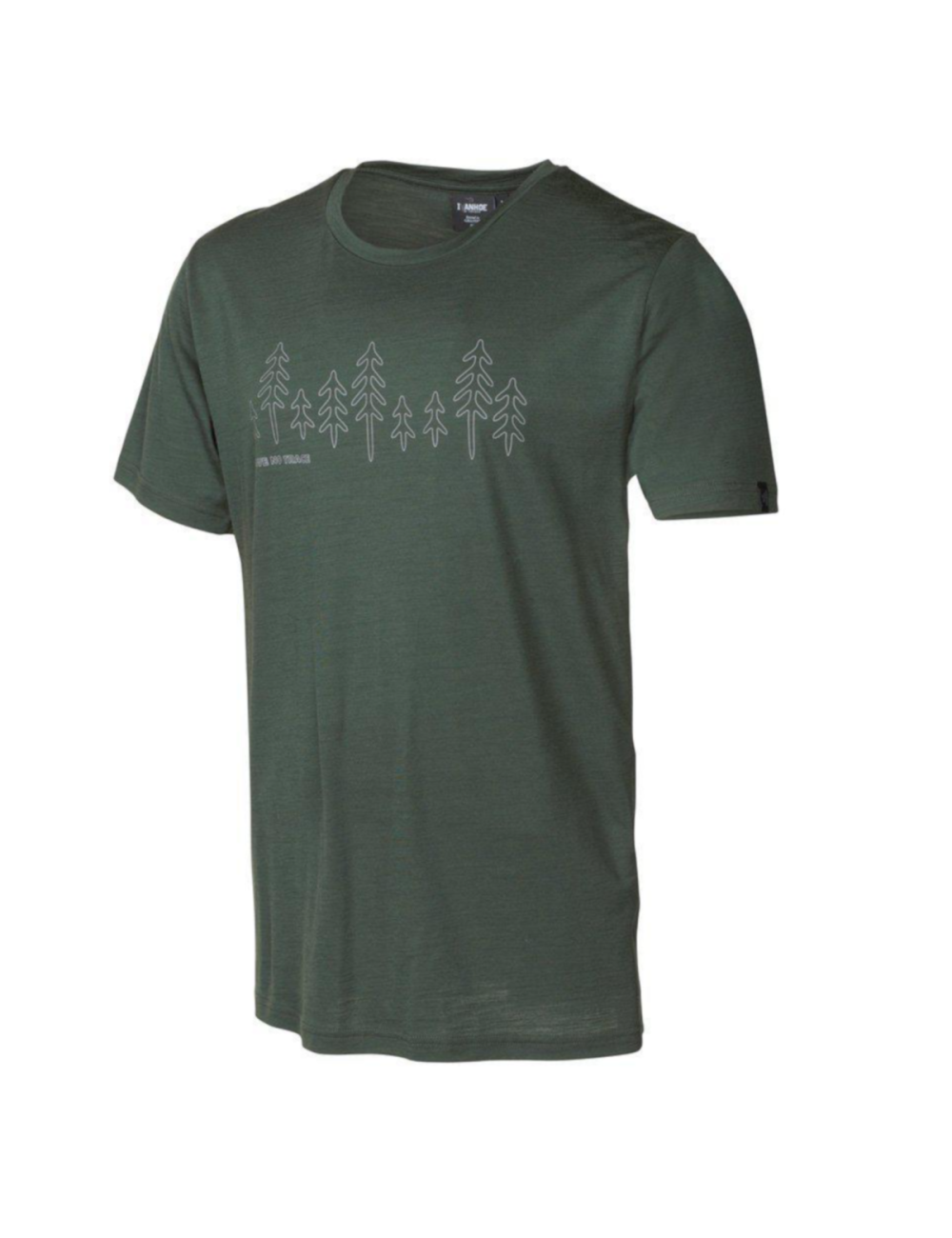 Ivanhoe t-shirt UW Ceasar Fir for men - 100% extra fine merino wool - Green